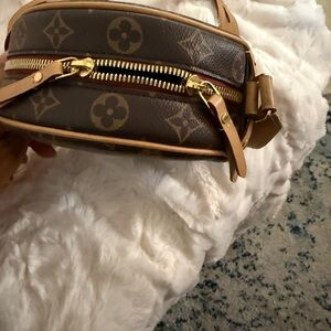 Chic Brown and Gold Crossbody Bag
